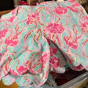Lilly Pulitzer Pink and Blue shorts.